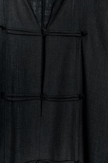 ROBE TUNIQUE À BRANDEBOURGS ZW COLLECTION - Noir de Zara - Image 7