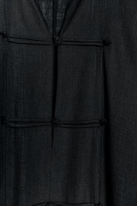 ROBE TUNIQUE À BRANDEBOURGS ZW COLLECTION - Noir de Zara - Image 7