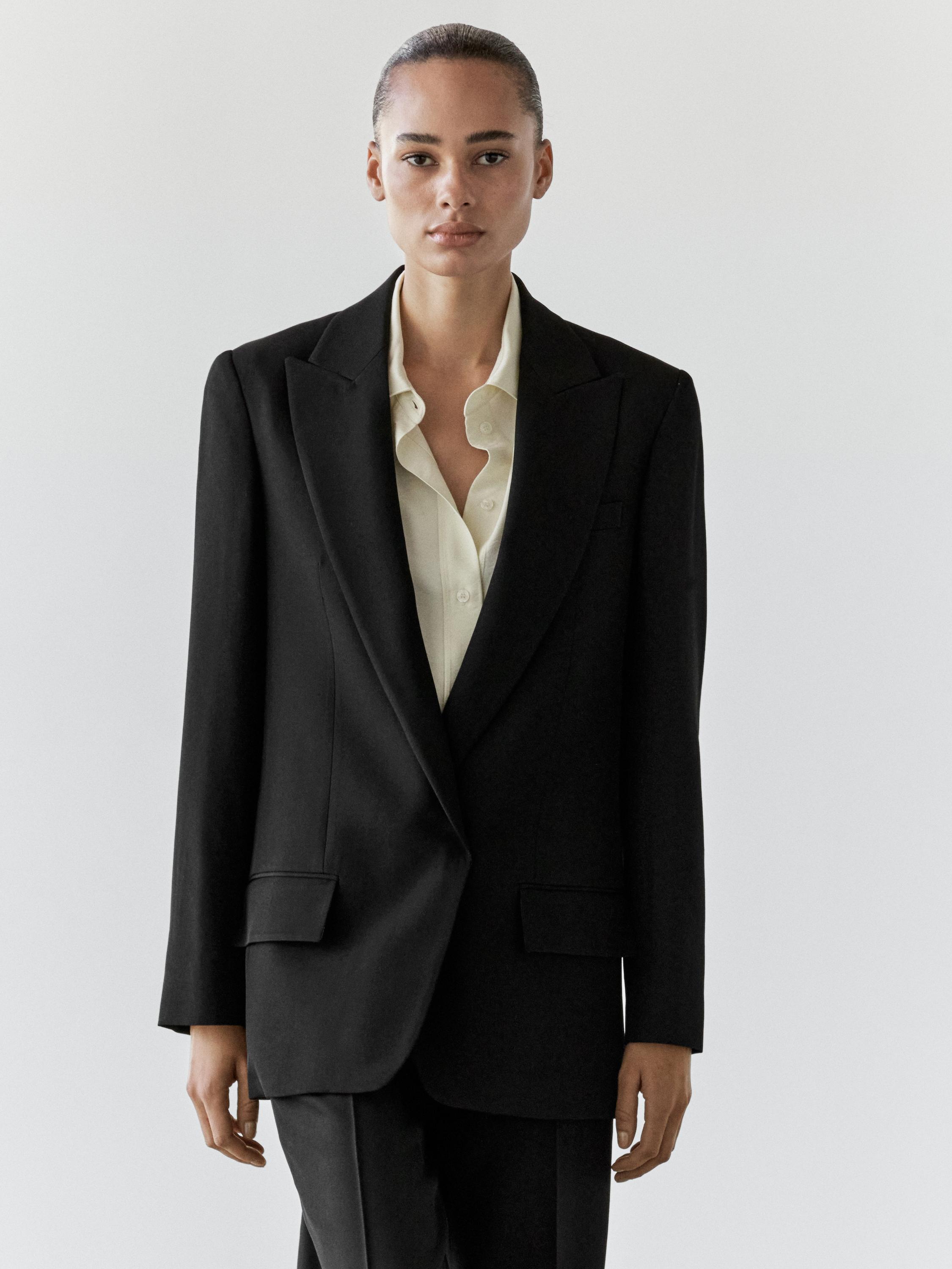 Crepe suit blazer