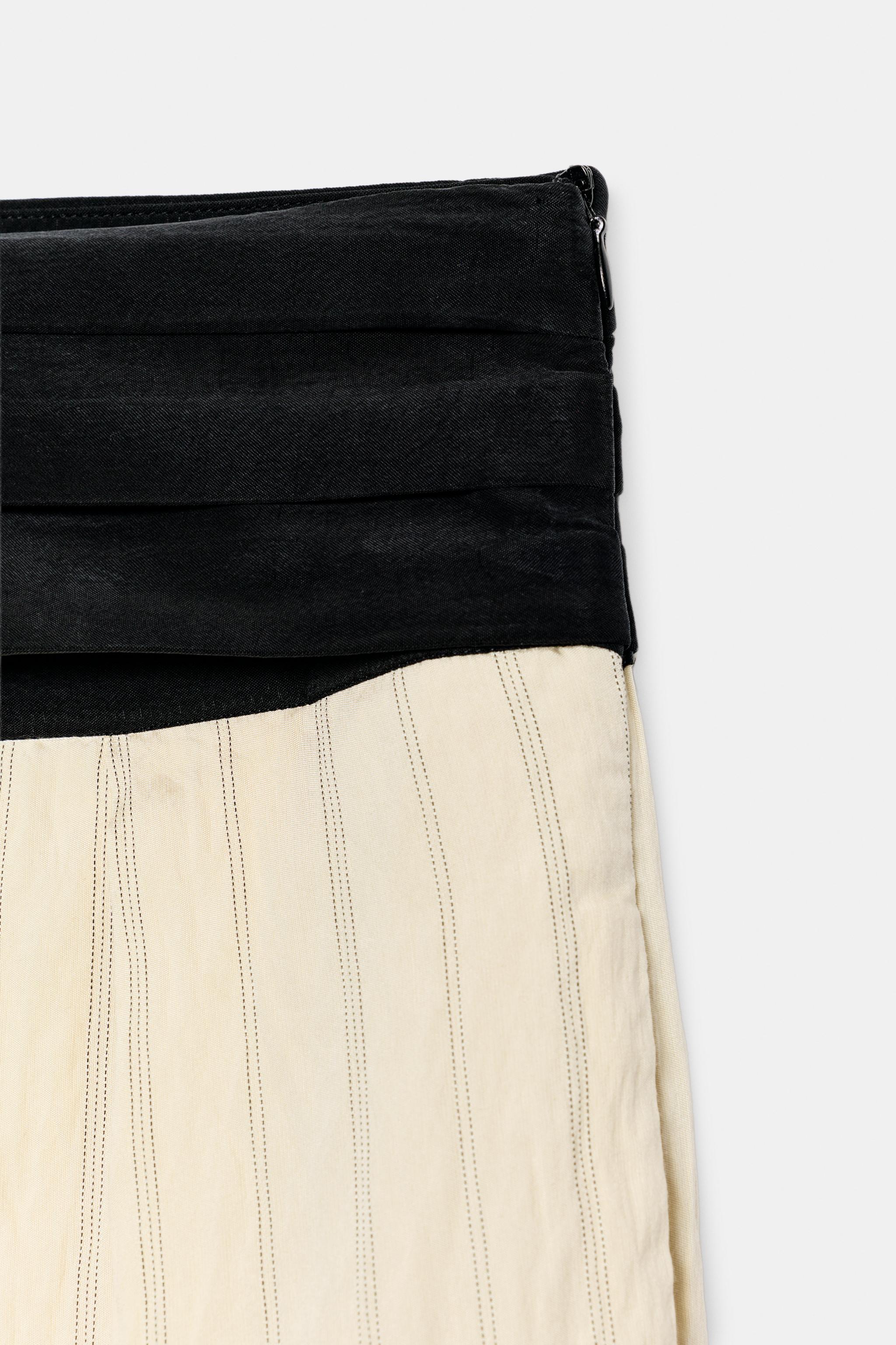 Женские брюки Zara ZW COLLECTION STRIPED SASH TROUSERS — фото 8