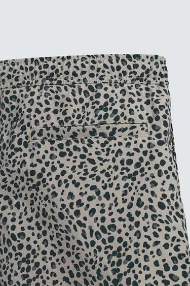 ANIMAL PRINT LONG SWIMMING TRUNKS - Greens by Zara - Image 8