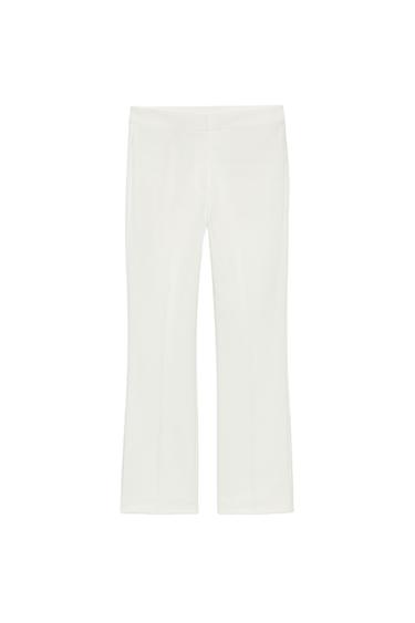 PANTALÓN MINI FLARE - Blanco de Zara