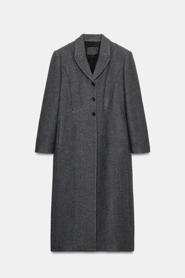 FITTED MANTECO WOOL COAT ZW COLLECTION LIMITED EDITION - Dark grey by Zara - Image 7