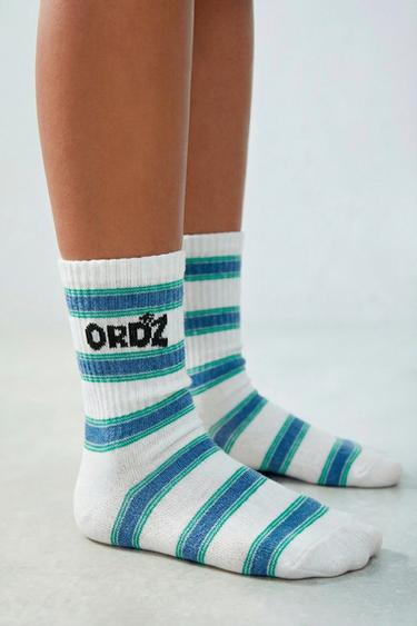 3-PACK OF LOGO PRINT SOCKS - Black / White by Zara