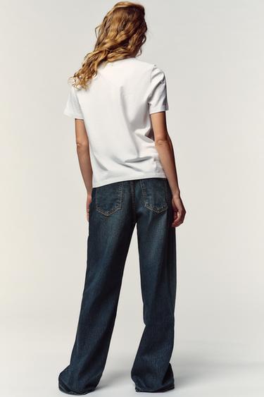 T-SHIRT WITH ORGANZA SLOGAN - White by Zara - Image 3