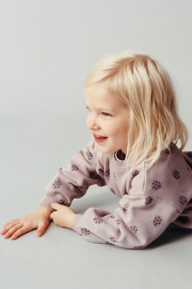 PRINTED SWEATSHIRT AND RIBBED LEGGINGS SET - Pink by Zara