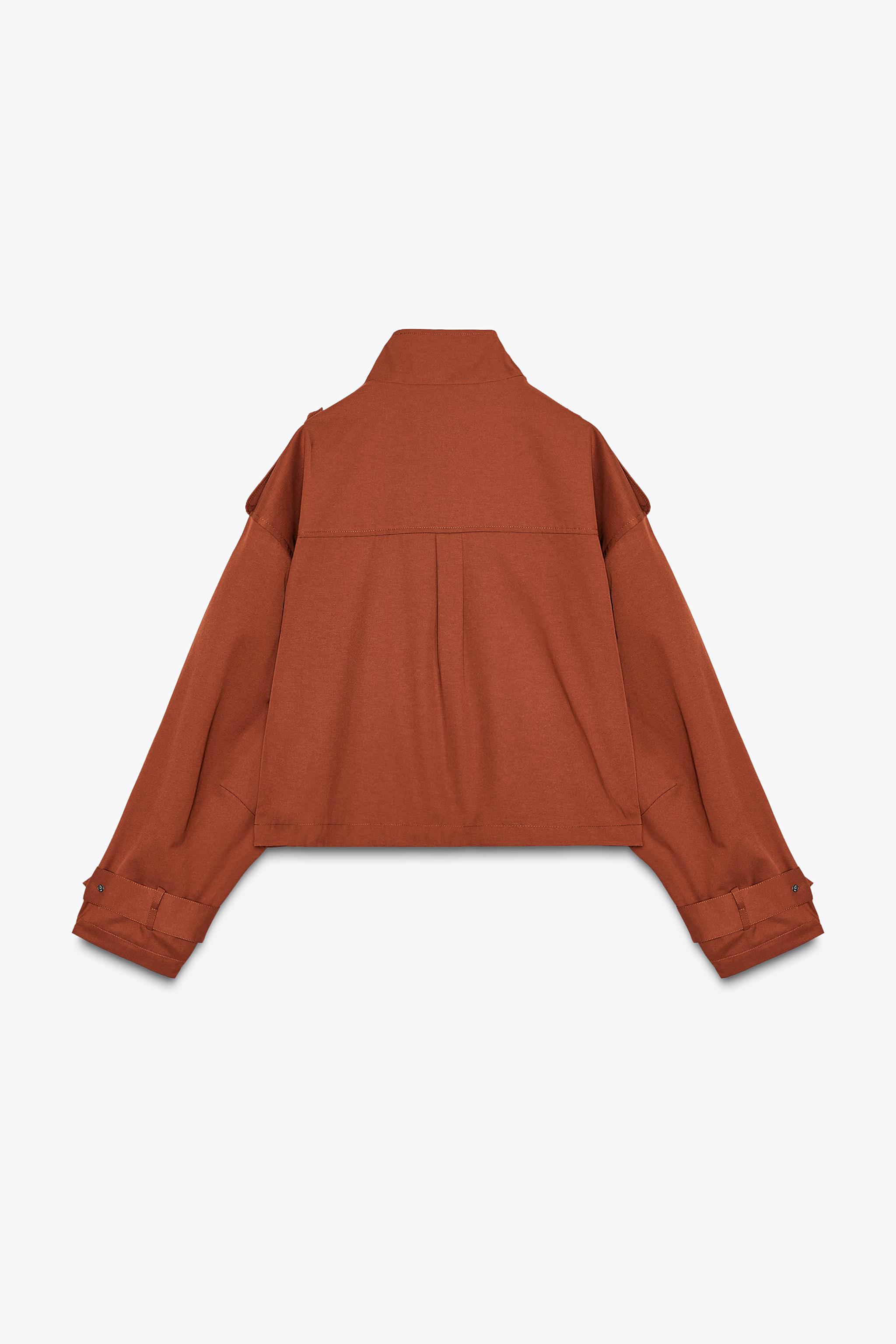 【ZARA】ショルダーパッド ラスティック ジャケット2700/741/600 JACKET WITH POCKETS - Blue | ZARA Australia