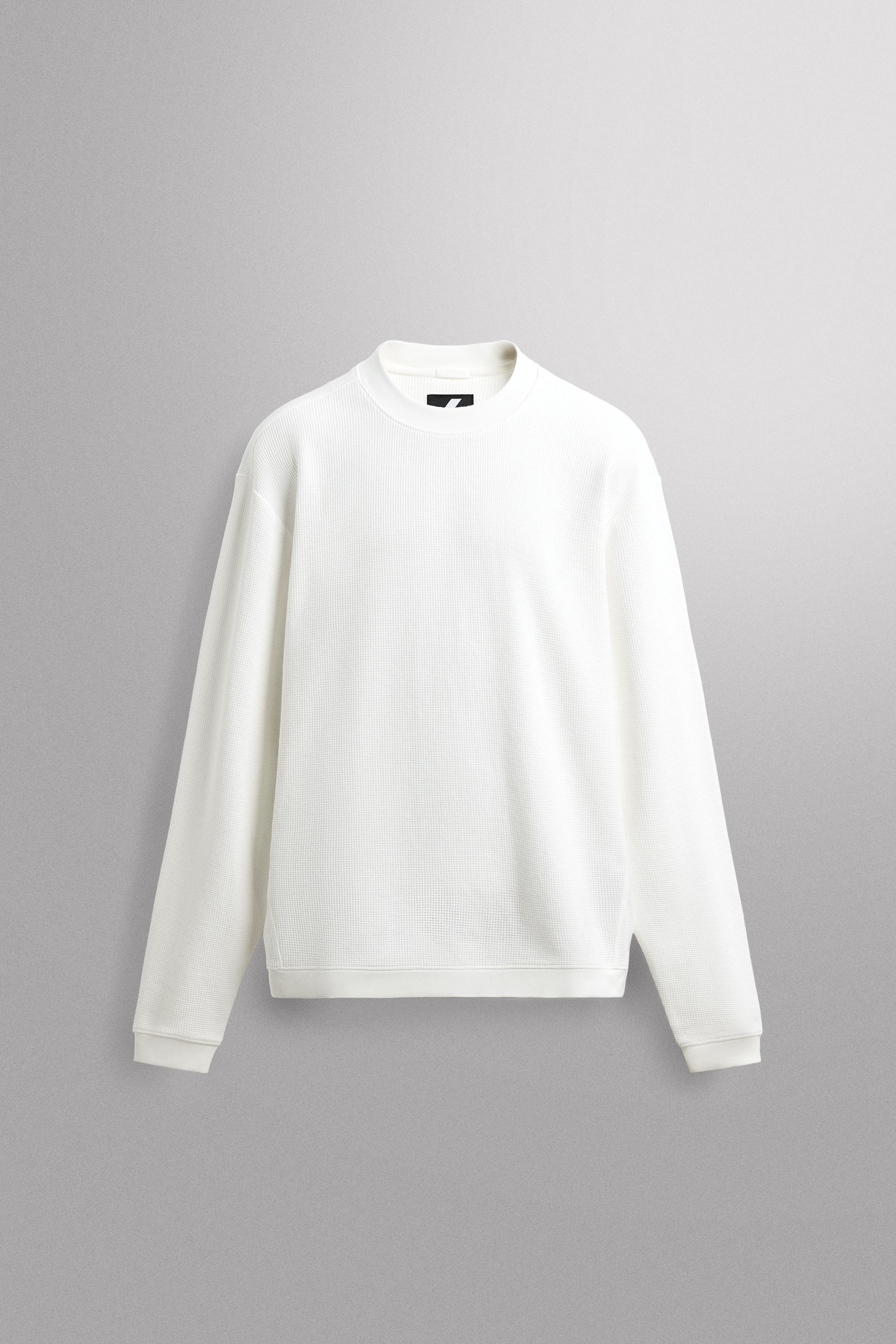 Мужские худи Zara WAFFLE TRAINING CREWNECK SWEATSHIRT — фото 7