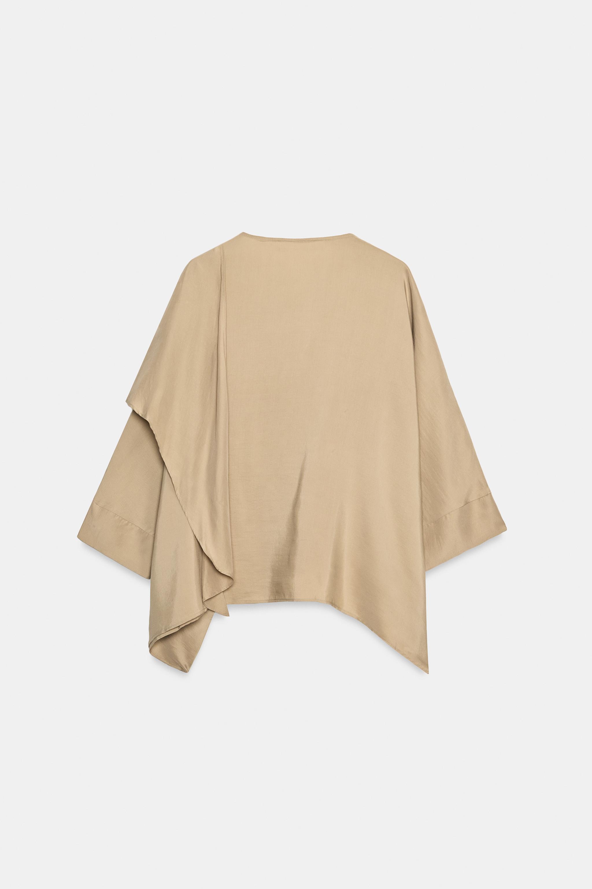 BLOUSE FLUIDE COL CAPE