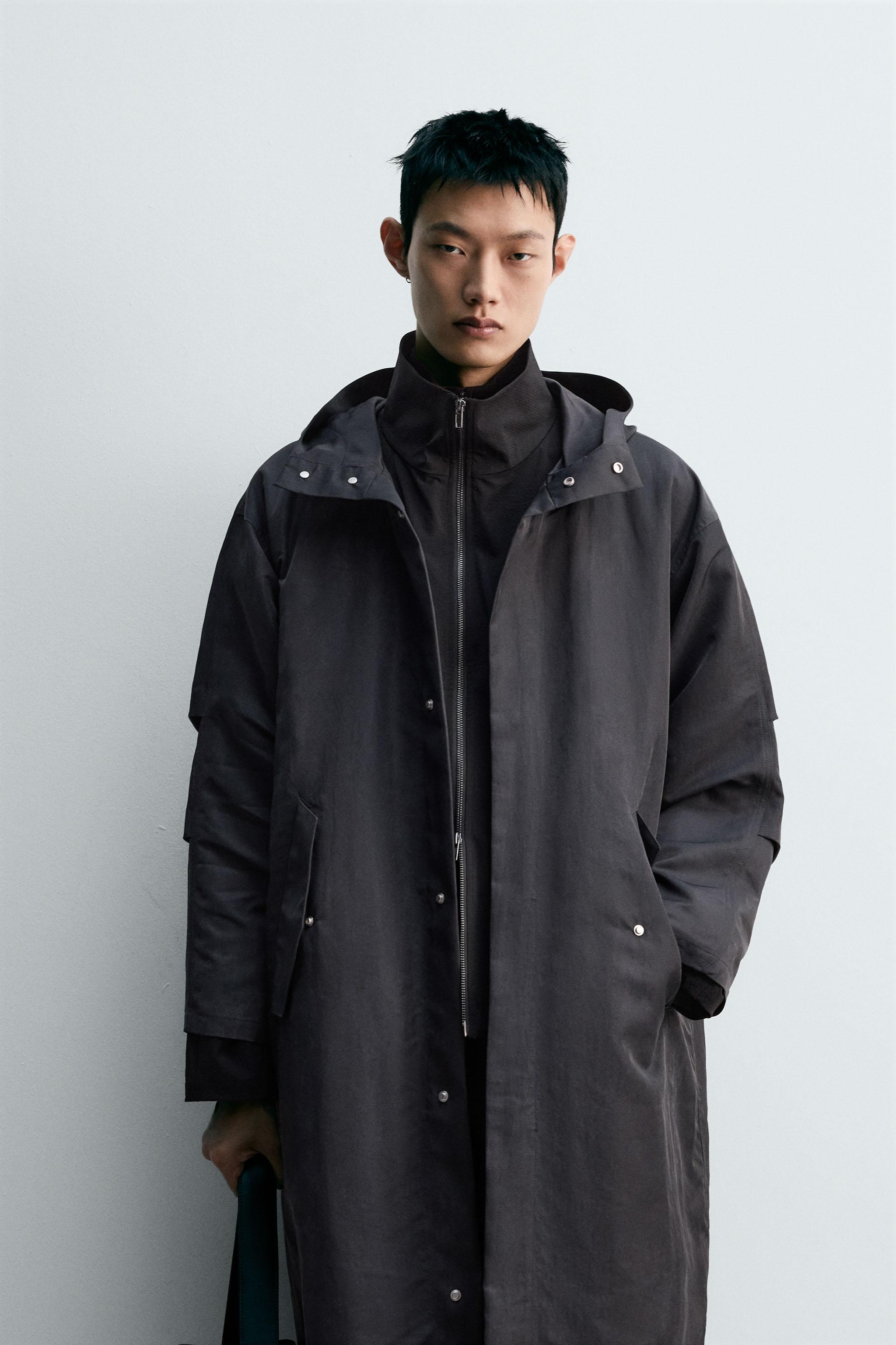 LONG TECHNICAL PARKA - Dark grey | ZARA Thailand
