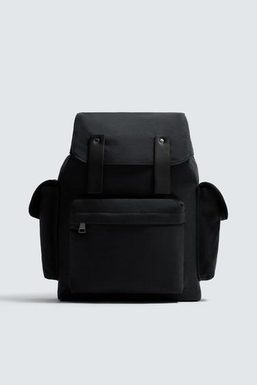 MOCHILA TEJIDO - Azul de Zara