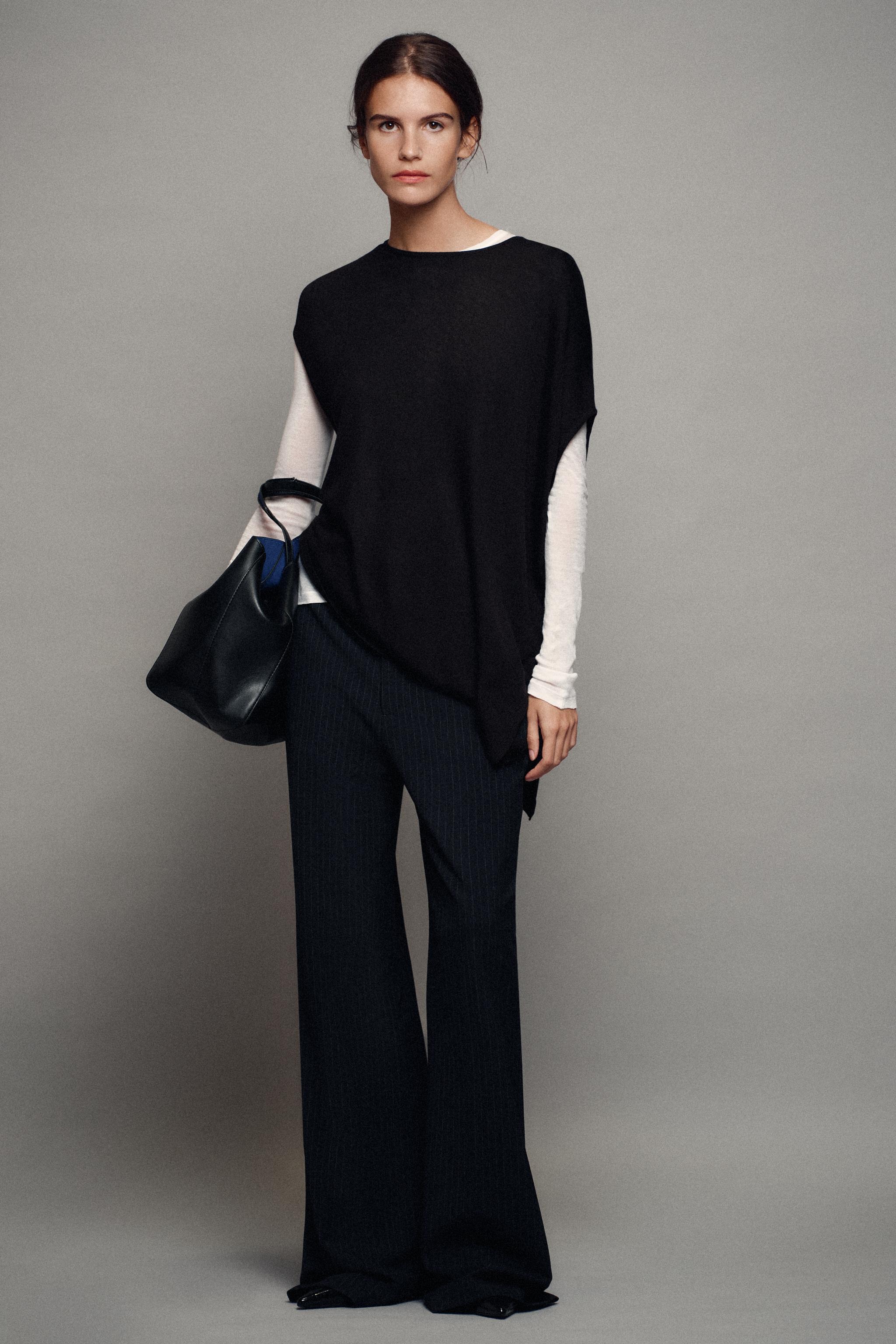 Zara Asimetrik Triko Top