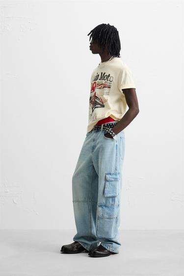 FADED PRINTED T-SHIRT - Ecru by Zara - Image 3