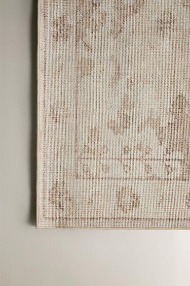 VINTAGE-EFFECT DIAMOND RUG - Ochre by Zara - Image 1