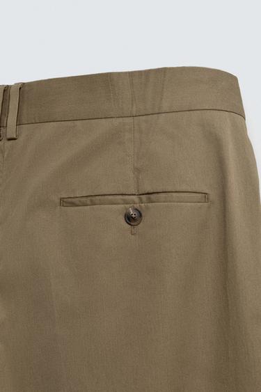 LIMITED EDITION RELAXED FIT PLEATED TROUSERS - Beige by Zara - Image 9