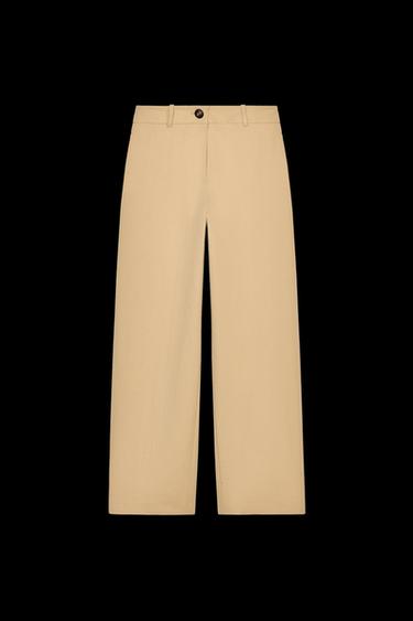 STRAIGHT FIT TROUSERS - camel by Zara - Image 0