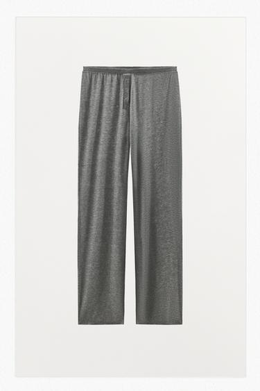 LYOCELL BLEND TROUSERS WITH BUTTONS - Grey by Zara
