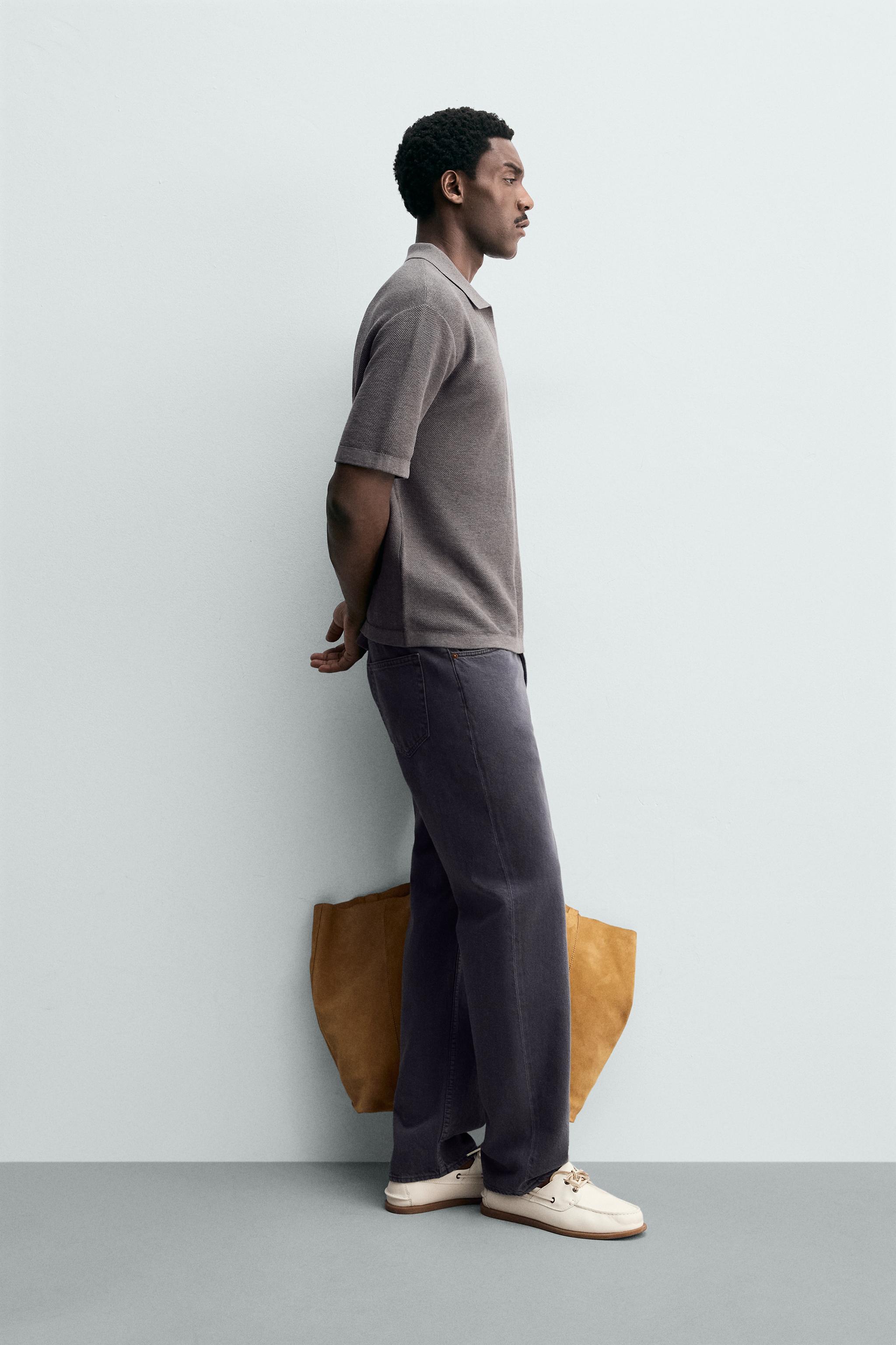 RELAXED FIT KNIT POLO SHIRT