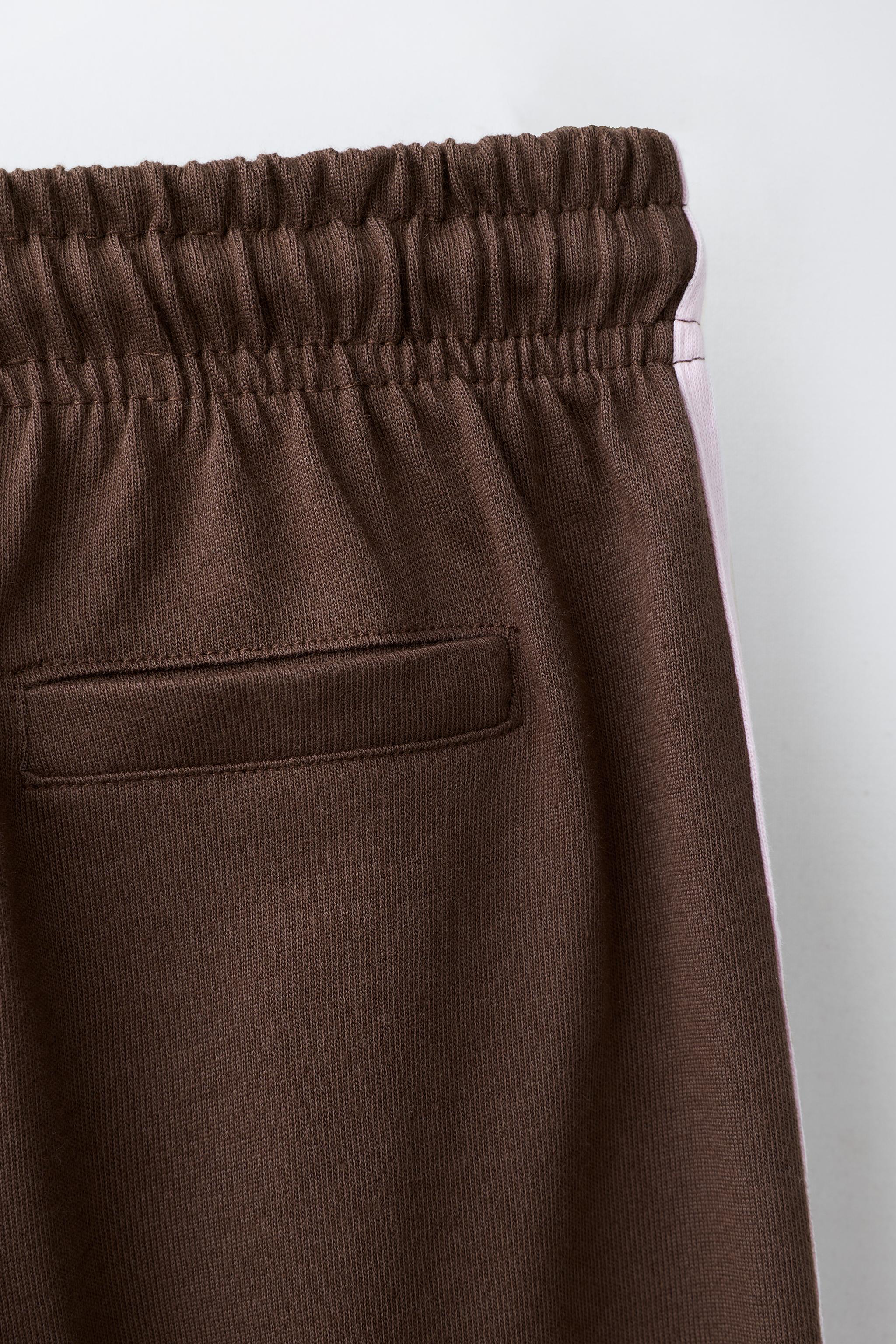PANTALON WIDE LEG À BANDES
