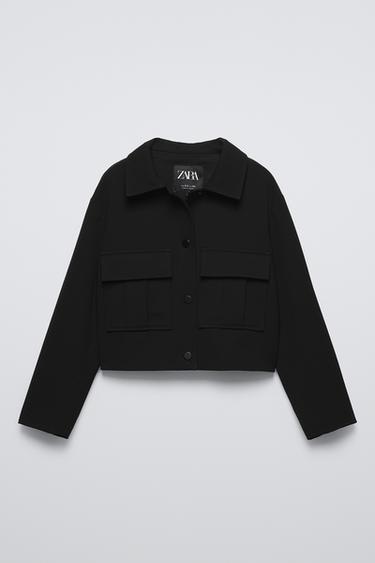 JACKET WITH POCKETS - Black by Zara
