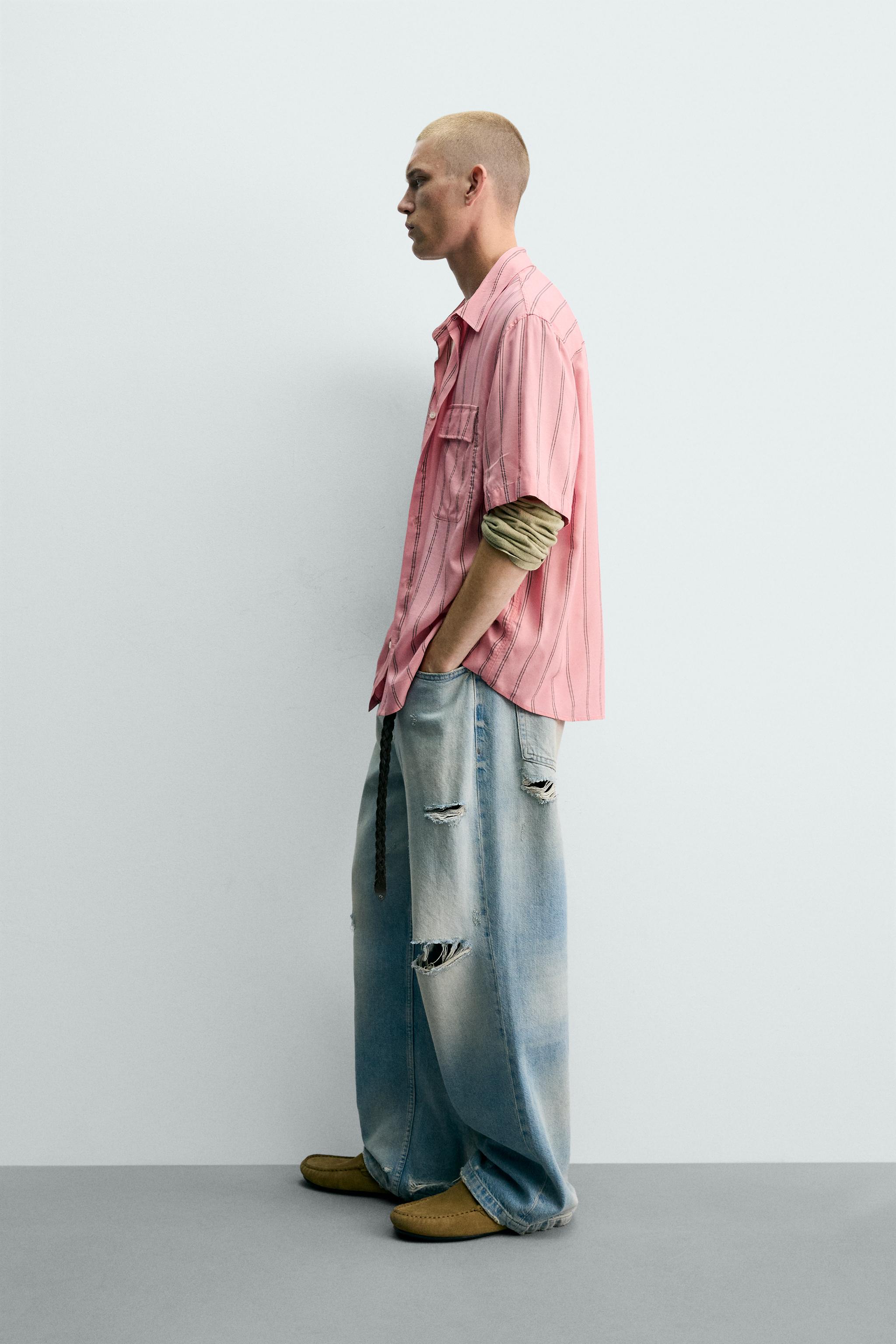 CHEMISE FLUIDE À RAYURES ET POCHES