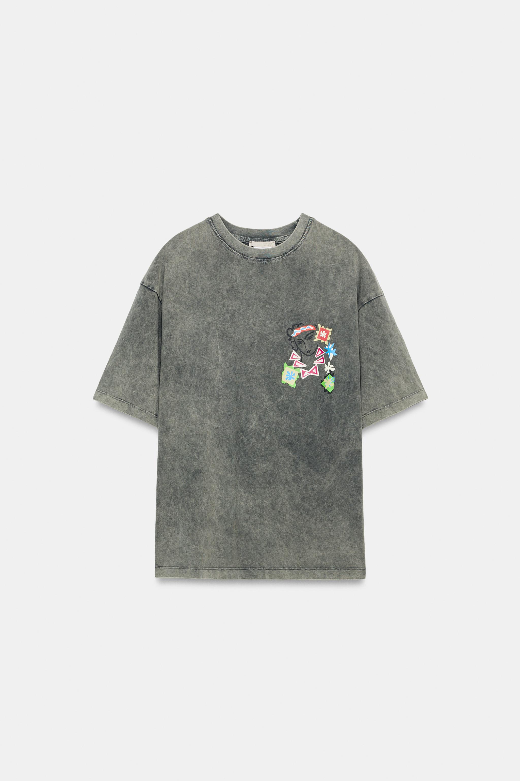 Zara HENRI MATISSE SOLUK T-SHIRT görsel 4
