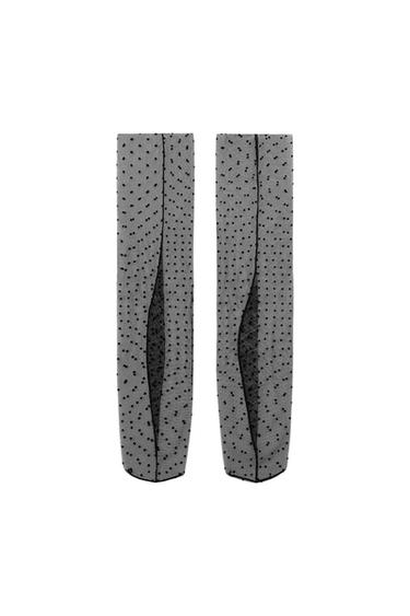 Zara PLUMETI TULLE KNEE-HIGH SOCKS - Black - Image 0