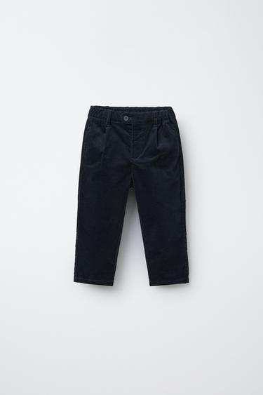 Zara VELVET SUIT PANTS - Navy blue - Image 0