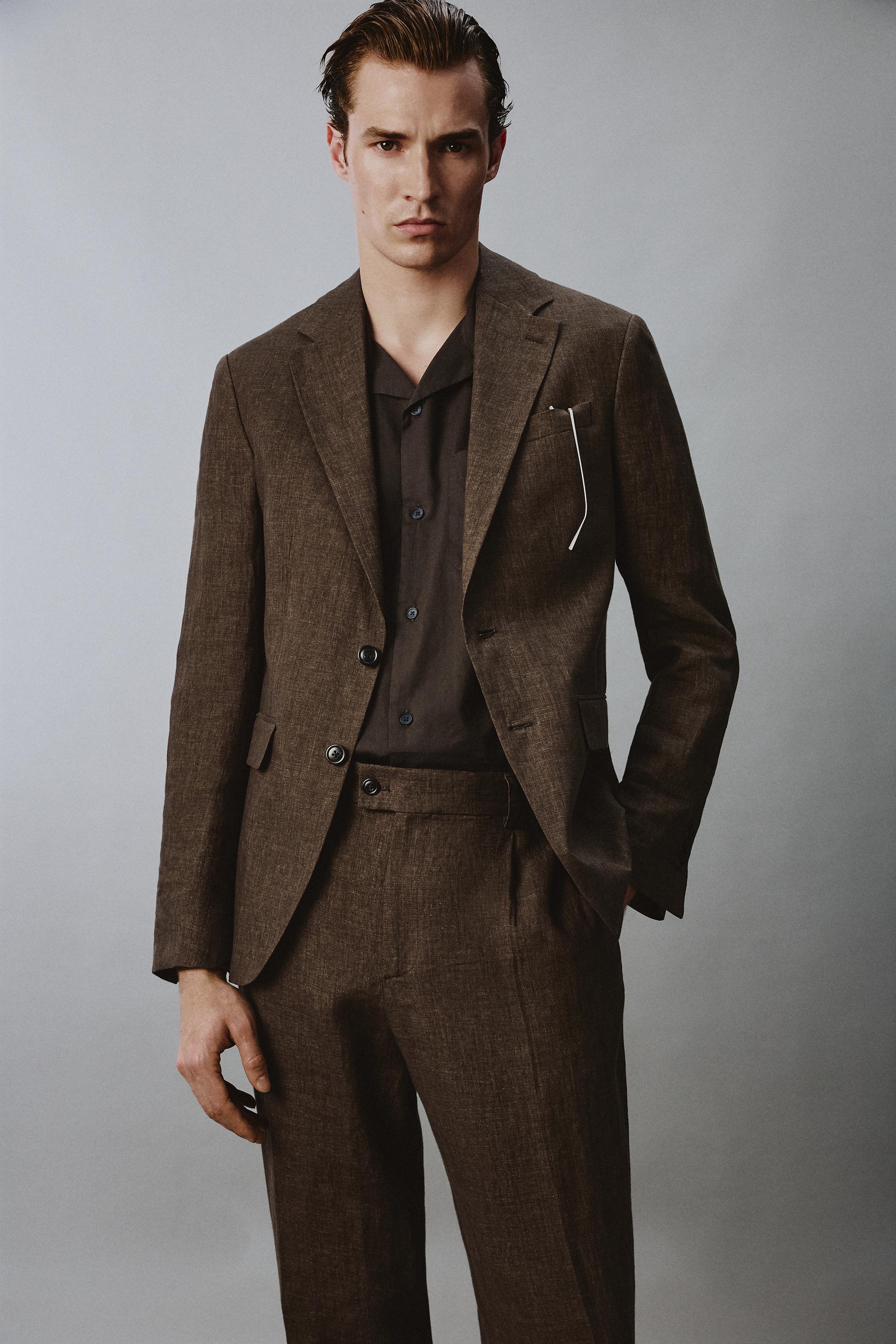 100% LINEN SUIT JACKET
