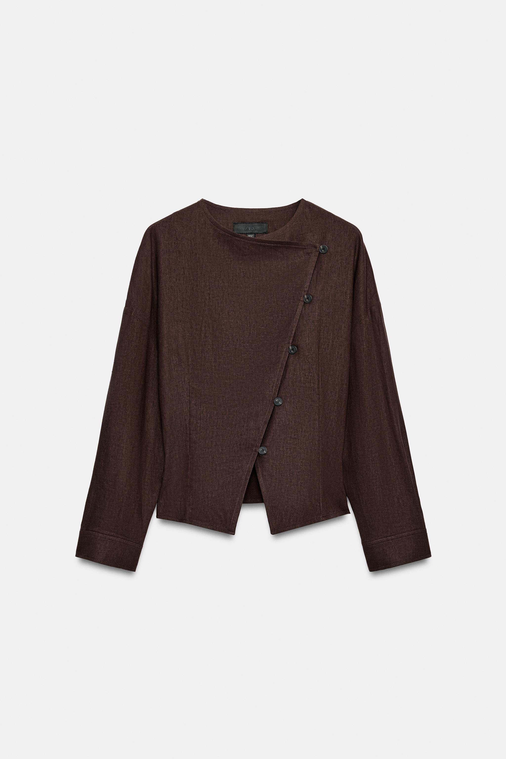 GILET CROISÉ AVEC LIN
