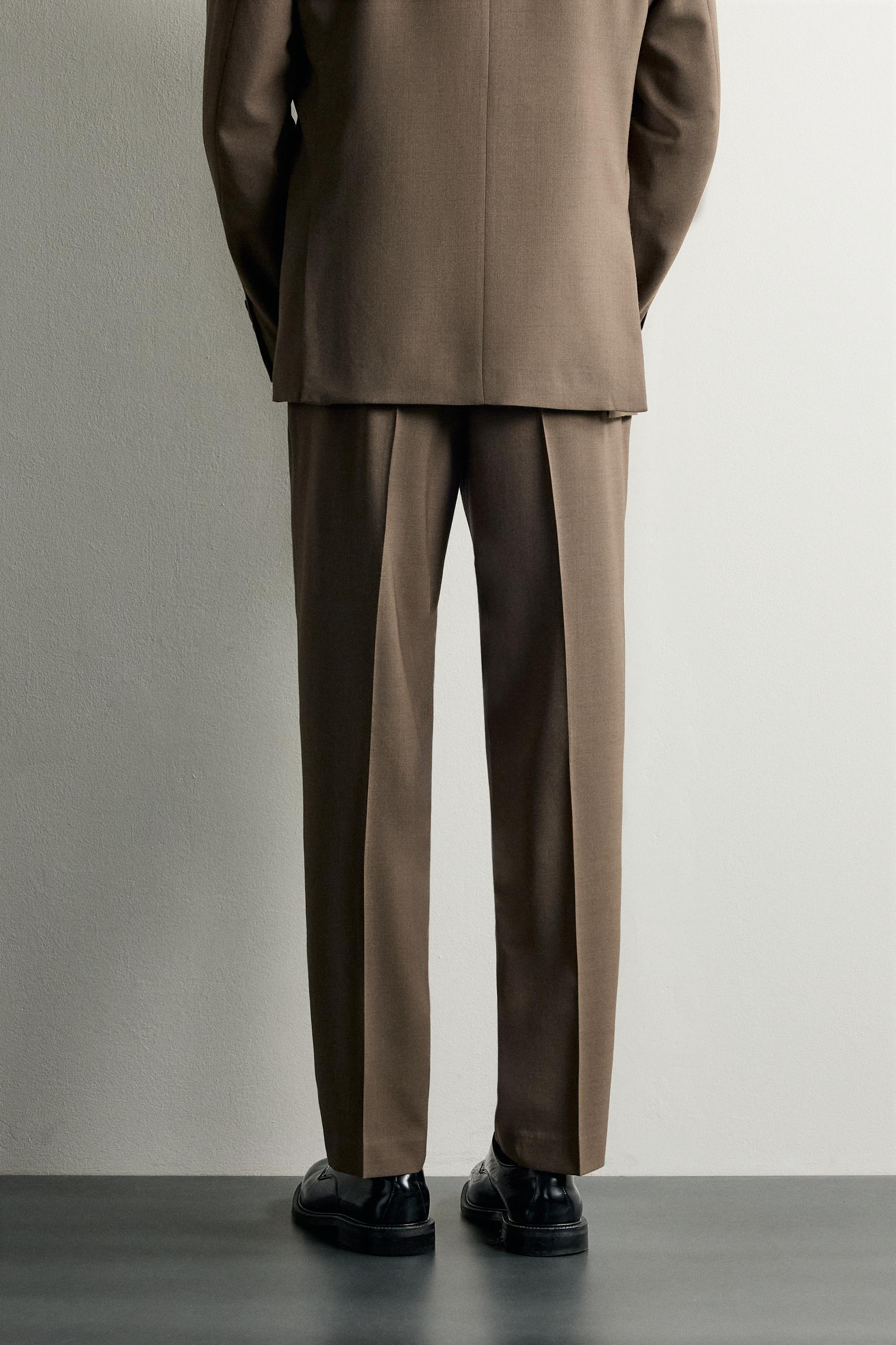 REGULAR FIT SUIT PANTS