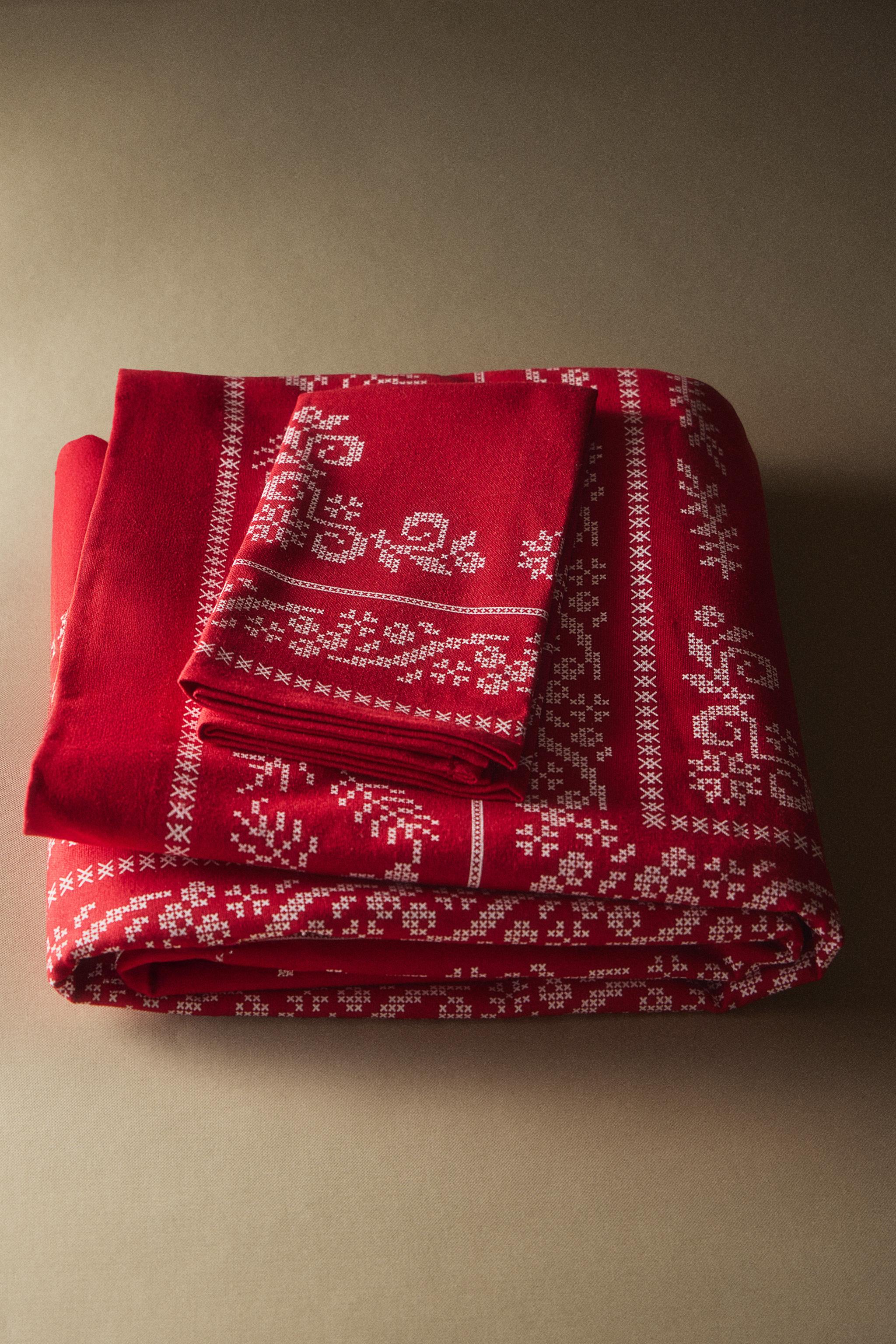 CHRISTMAS PRINTED COTTON TABLECLOTH