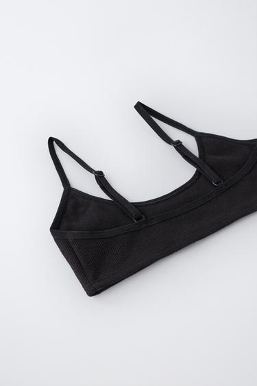 9-14 ANS/ LOT DE TROIS TOPS À DÉCOR ÉTIQUETTE - Blanc / Noir de Zara - Image 2