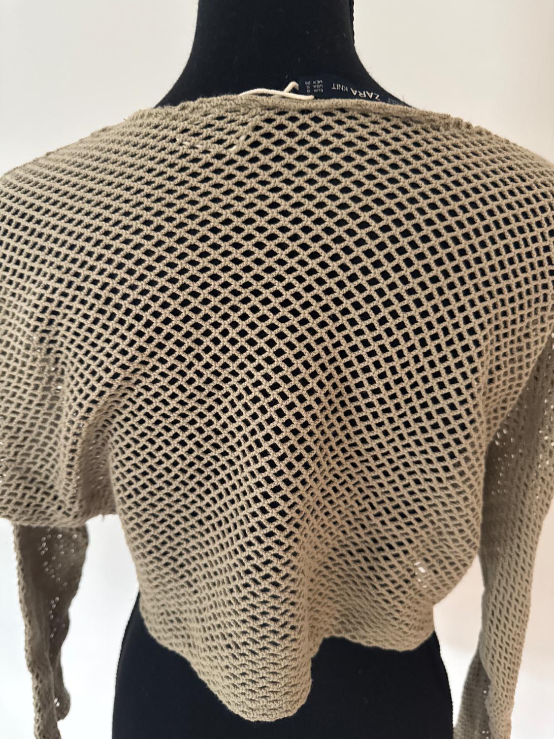 TAN MESH KNIT TOP - Image 2