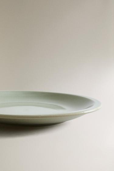 ENAMELLED STONEWARE DINNER PLATE - Sea green by Zara - Image 3