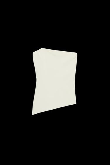 ASYMMETRISCHES STRICKOBERTEIL - Cremefarben von Zara