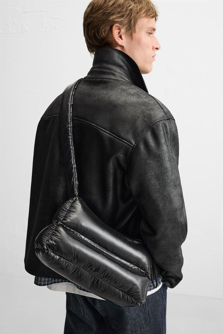 メタリックキルティングクロスボディバッグ - ブラック | ZARA Japan  