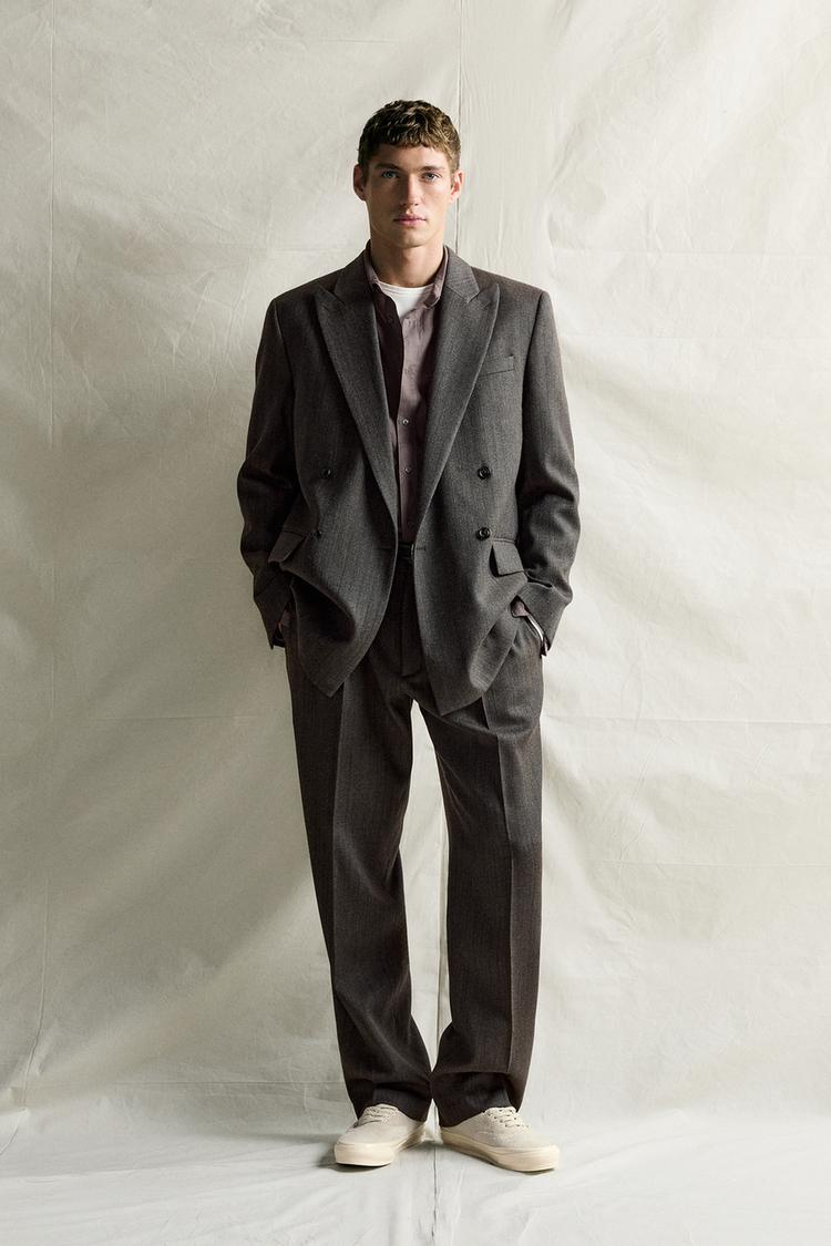 100% WOOL MANTECO® SUIT TROUSERS