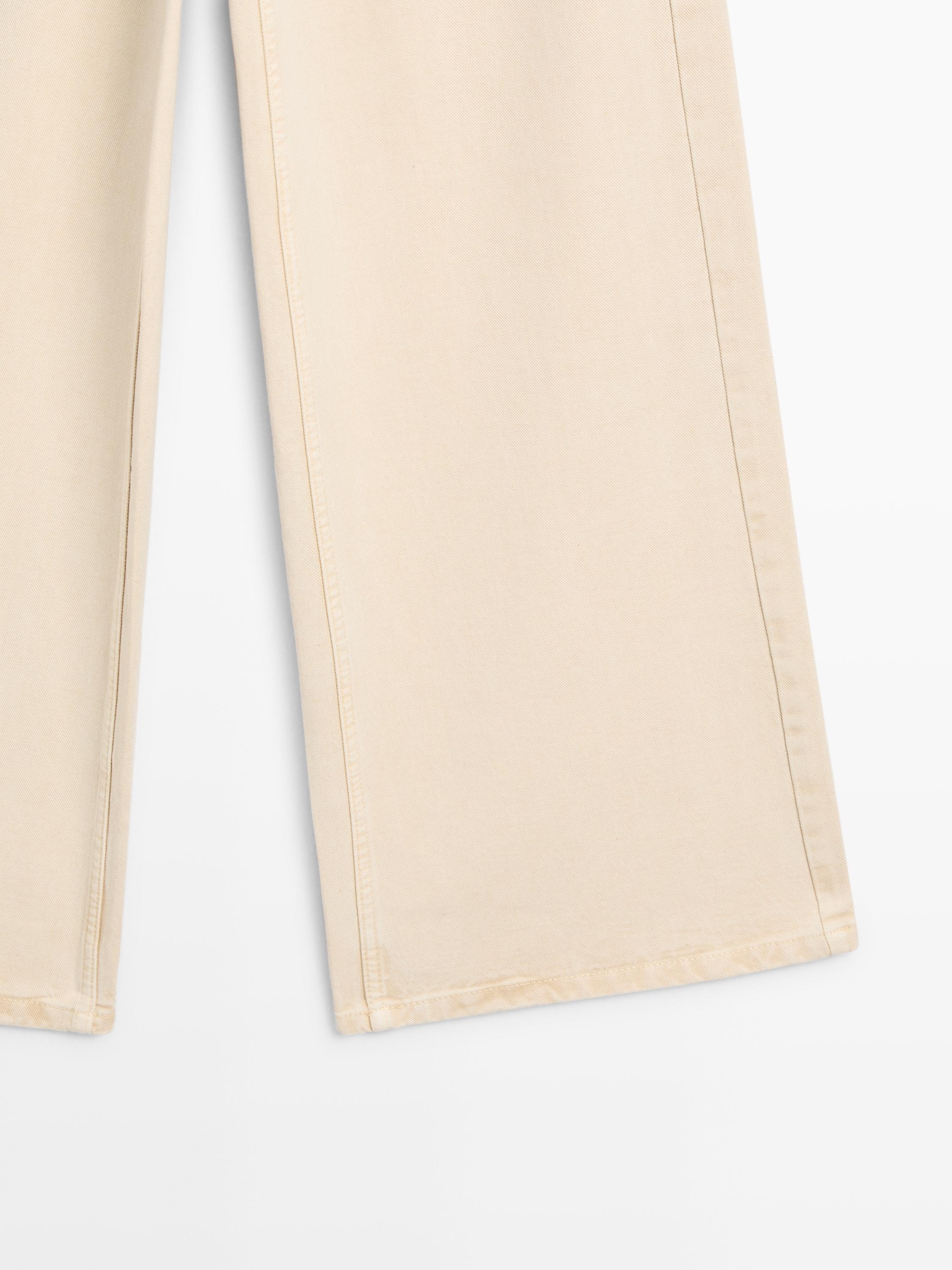 Low-rise wide-leg trousers