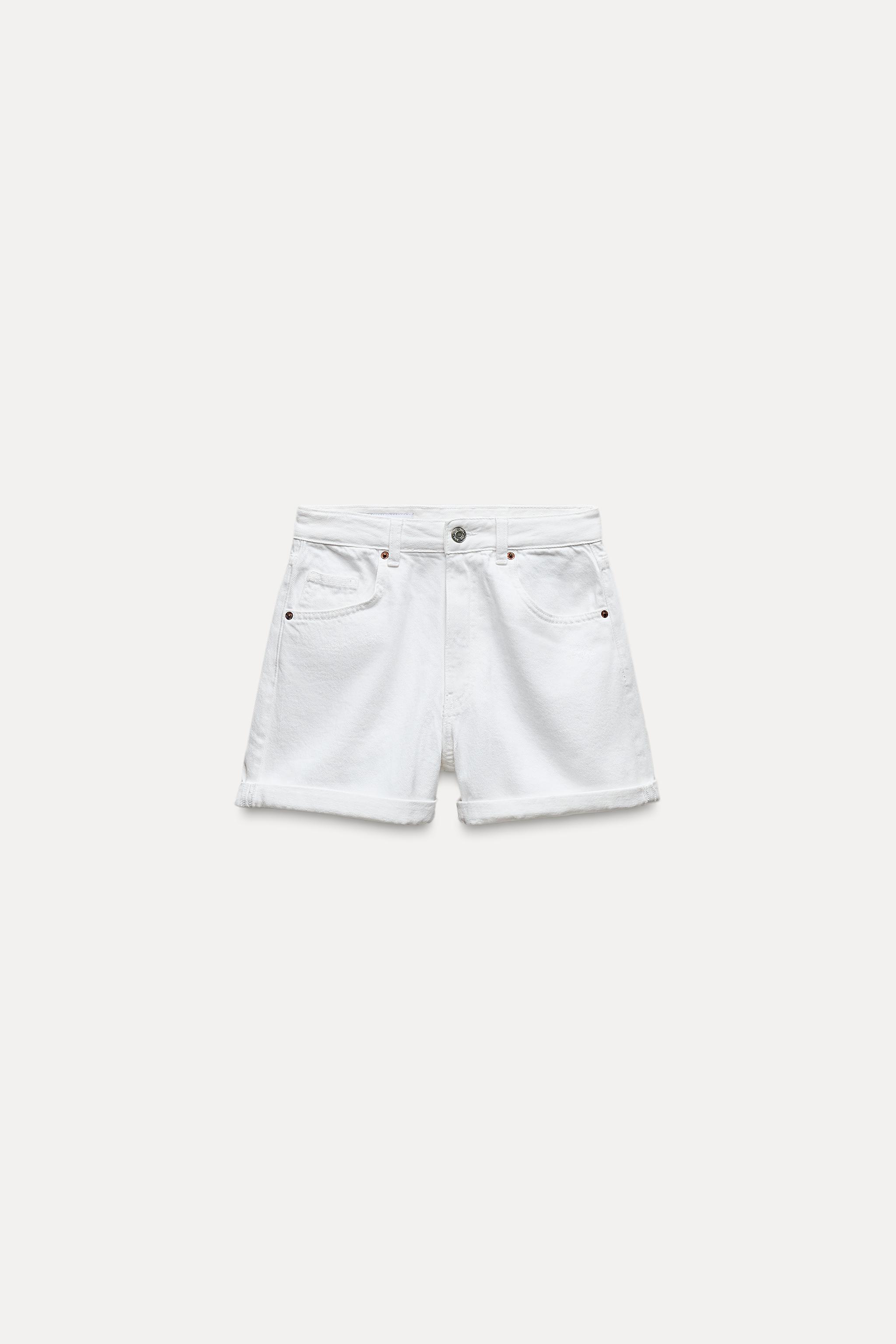 zara】ミッドライズ バギーフィット デニムバミューダショーツ - メルカリ