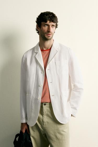 SURCHEMISE REGULAR FIT À POCHES - Blanc de Zara