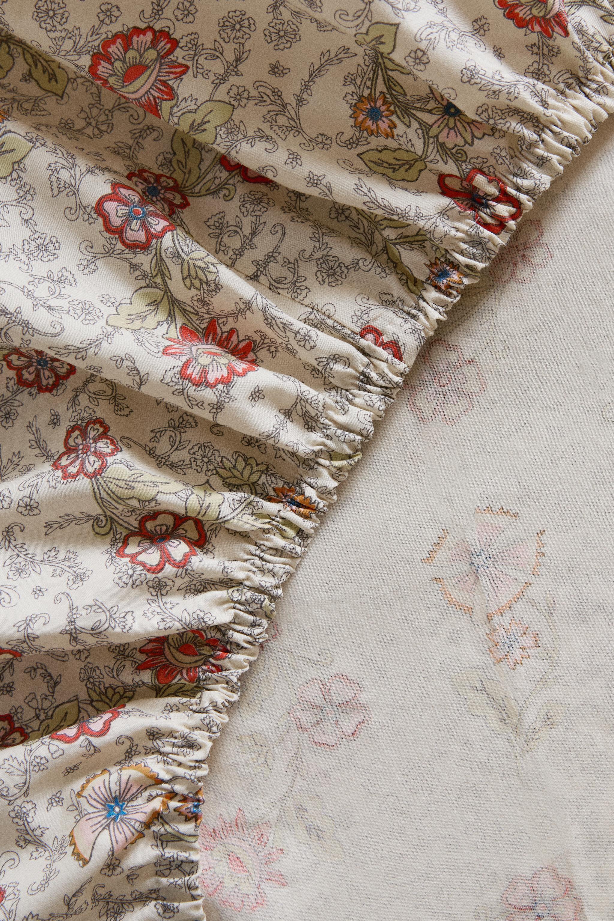 Zara KIDS' FLORAL COTTON FITTED SHEET — фото 4