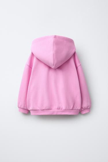 HOODIE WITH ZIP - Pink by Zara - Image 1