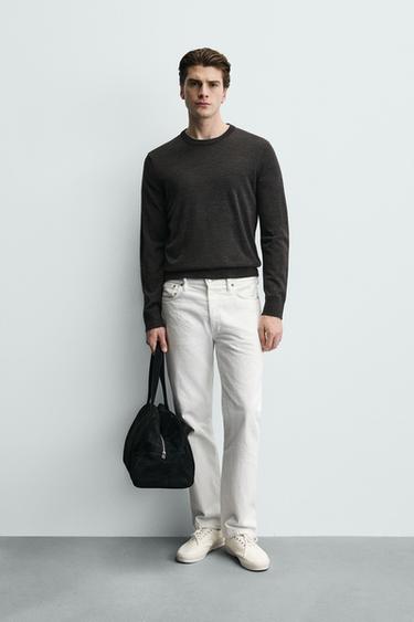 100% WOOL JUMPER - Mink marl by Zara - Image 0