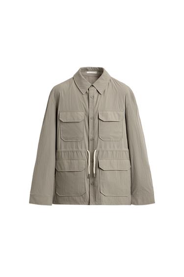 معطف باركا تقني خفيف - بيج فاتح الخاص بـ Zara