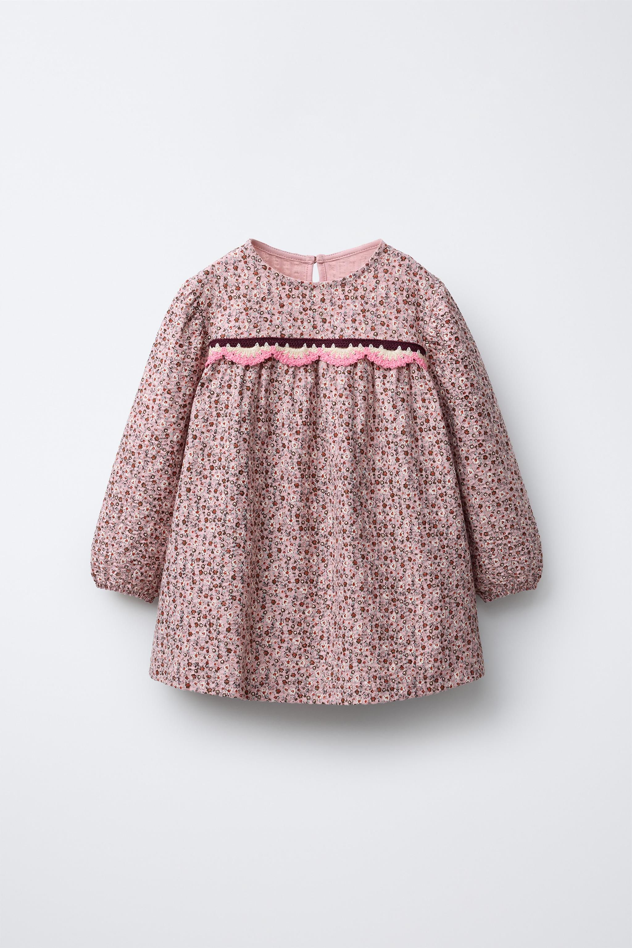 Zara - Crochet Floral Dress - Pink - 6 Years (45,2 Inches) - Kids Zara - Crochet Floral Dress - Pink - 6 Years (45,2 Inches) - Kids