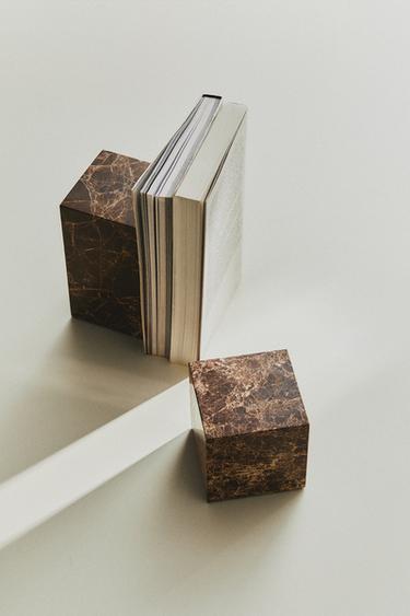 MARBLE BOOKEND - Brown by Zara - Image 5