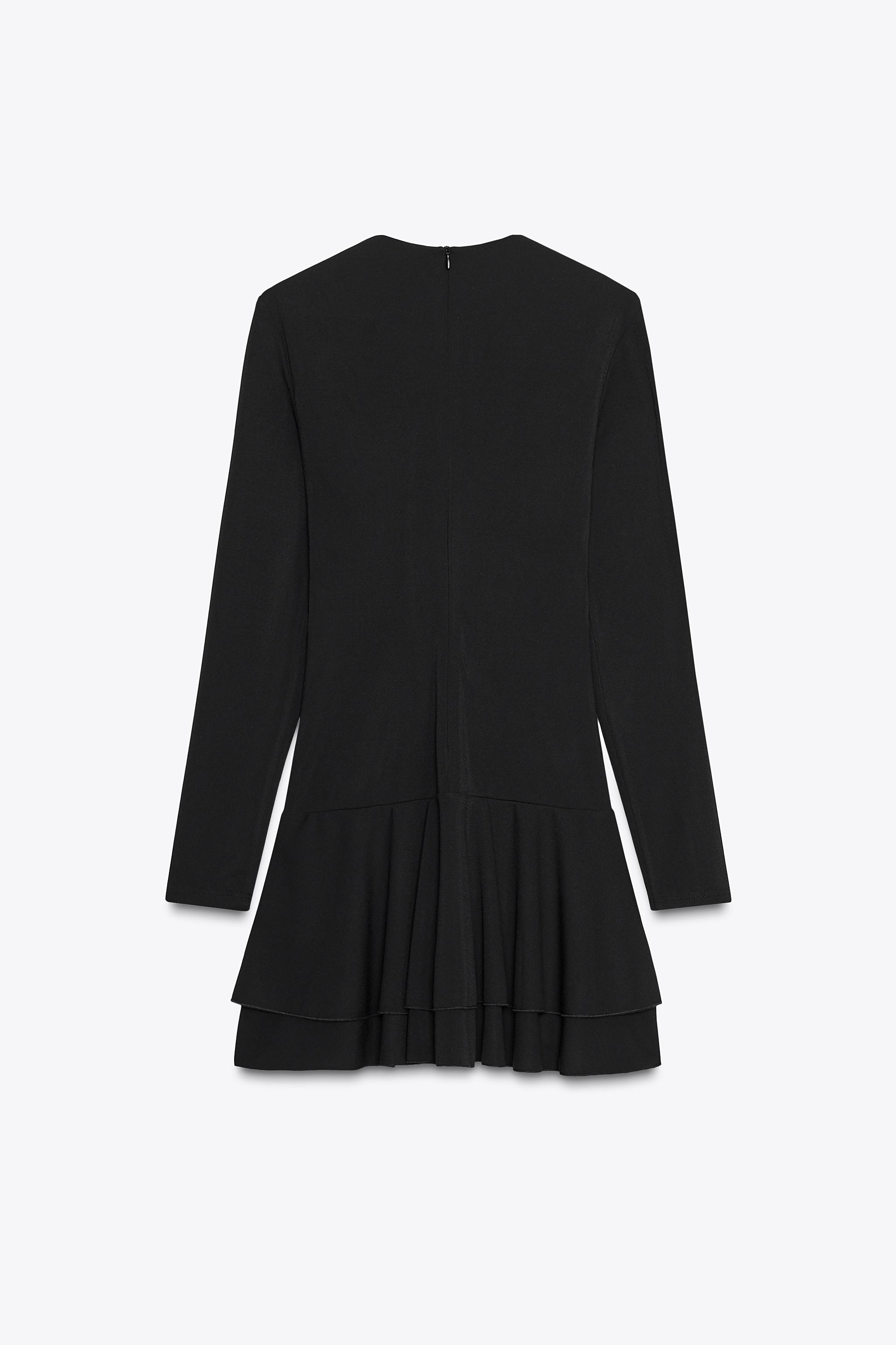 VESTIDO MONO FRUNCES Negro ZARA España