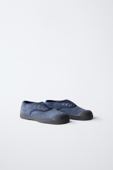 TENNIS EN CUIR BENSIMON ® X ZARA - Bleu de Zara - Image 1