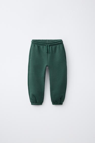 PANTALÓN FELPA - Verde de Zara